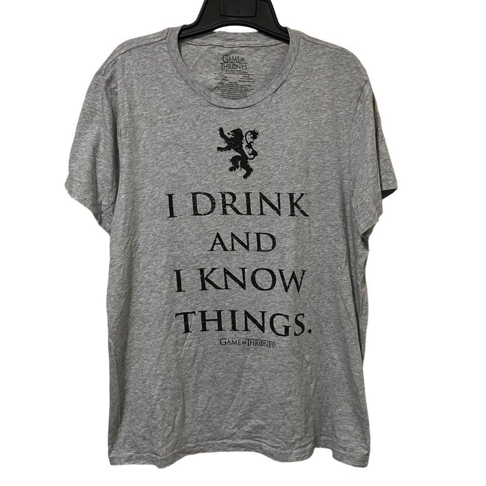 Game of Thrones I Drink And I Know Things Gray Tee